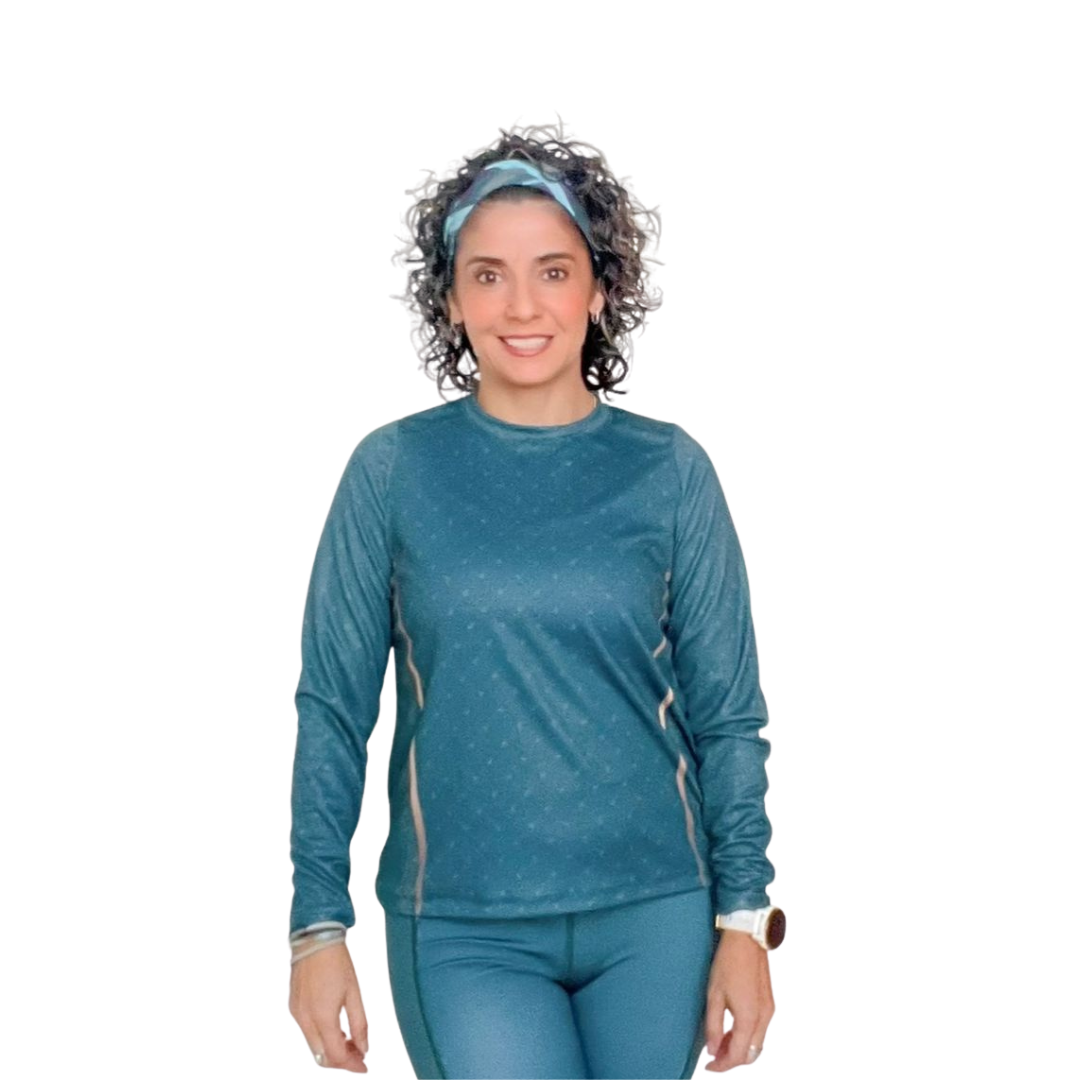 Stronger Every Mile Performance Long Sleeve Deep Teal ✨