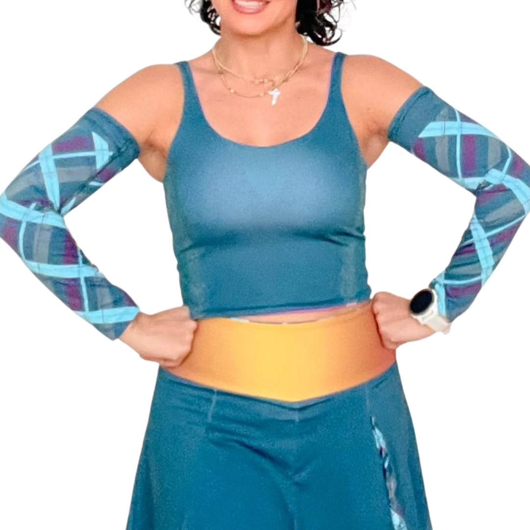 Stronger every mile, Sun Shield Arm Sleeves (Highland Plaid) ⚡️