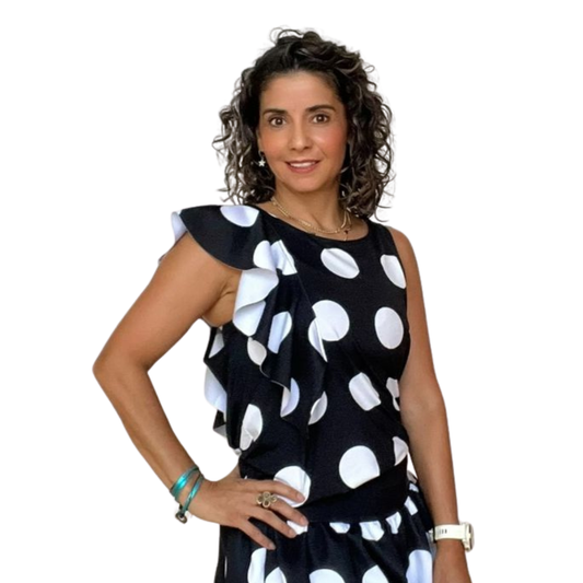 BowDot Ruffle Tank – Polka Dots 🎀