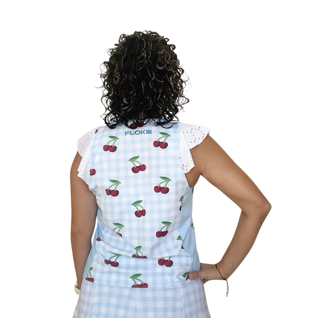 Gingham Cherries Flowy Flutter Tank 🍒  13.1 MILES