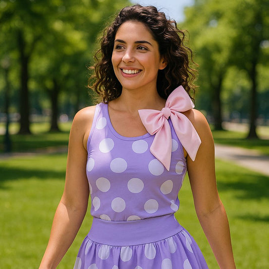 Lilac Dots Bow Tank